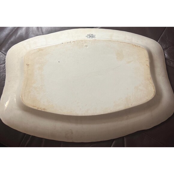 W.H Grindley 1891-1914 Arabic ironstone platter floral pattern 14 1/2 x 10 1/2 - Picture 3 of 6